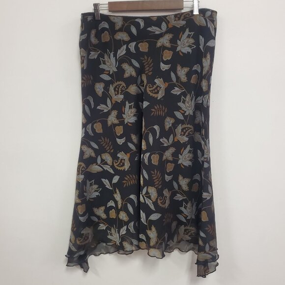 Worthington Womens Y2K Fairy Grunge Asymmetrical Midi Skirt Size 8 Black Boho - Picture 2 of 10